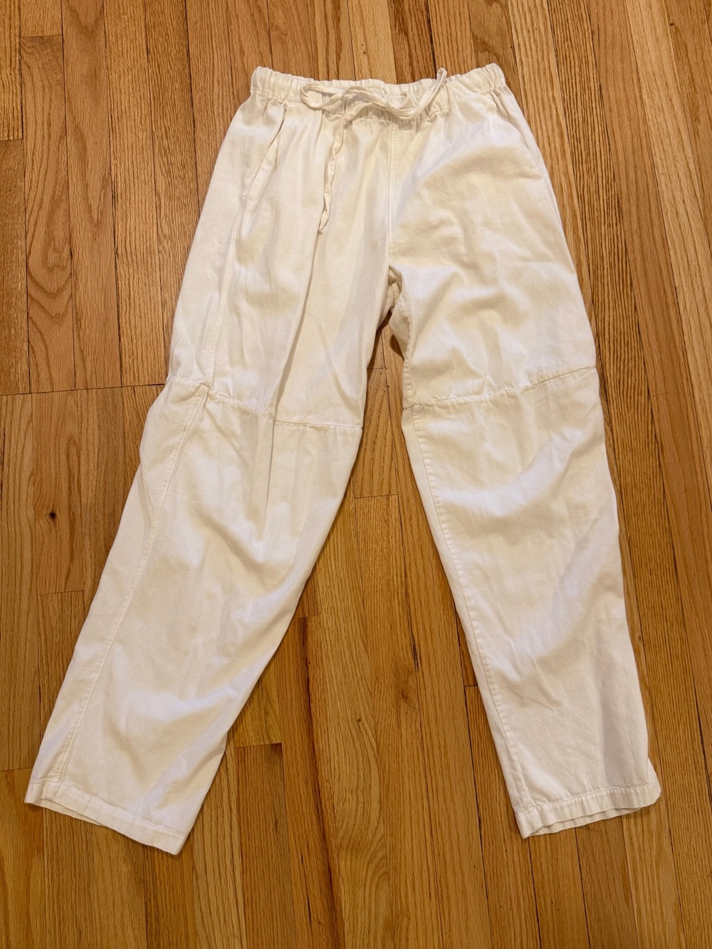 White Drawstring 100% Cotton Pants